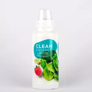 desinfetante de frutas e vegetais clean essence (frente)